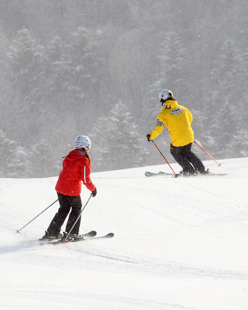 Picture of a ski lesson