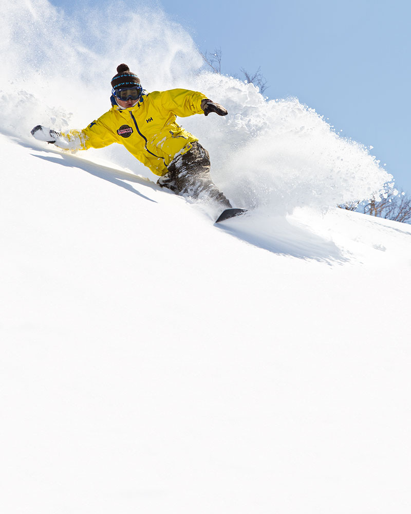 Picture of a snowboard lesson